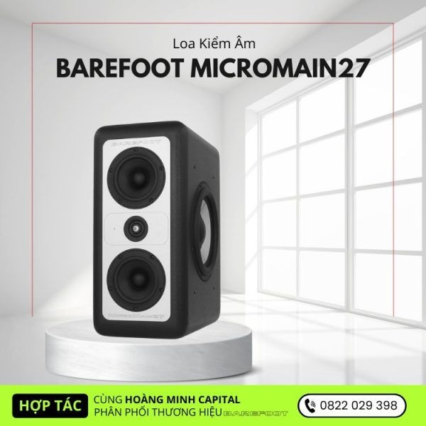 Loa Kiểm Âm Barefoot MicroMain27 3.5-Way Active Studio Monitor